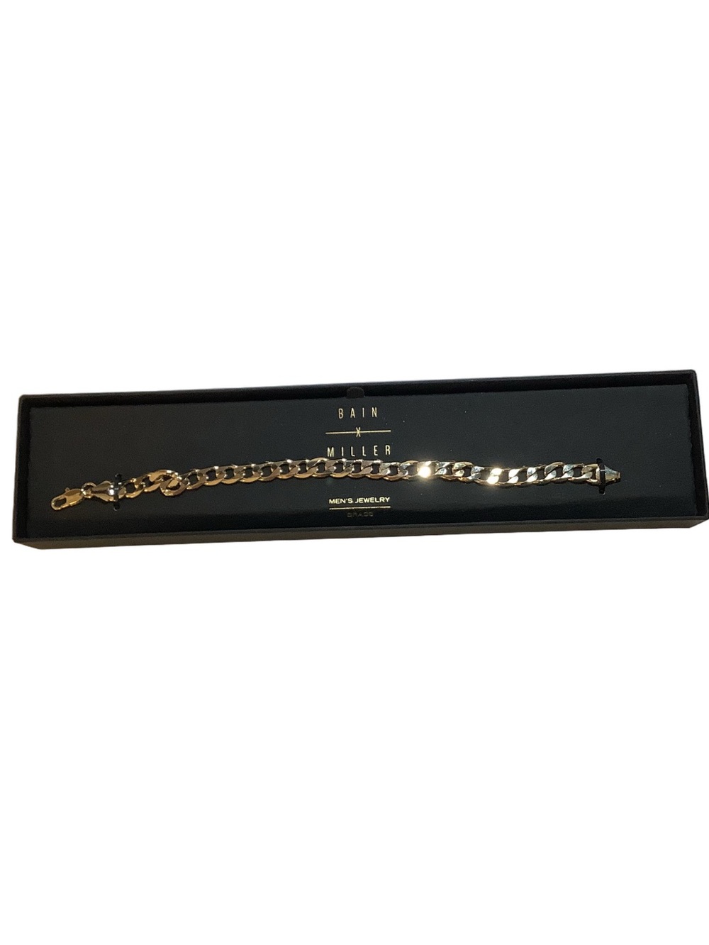 Bain x Miller Men’s Gold Chain Link Bracelet New